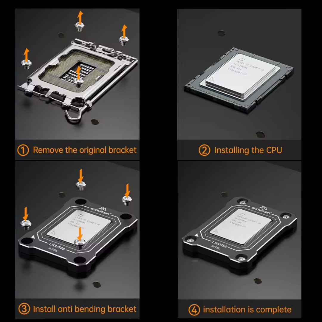 Bracket LGA 1700 Anti-Bending Snowman Silver