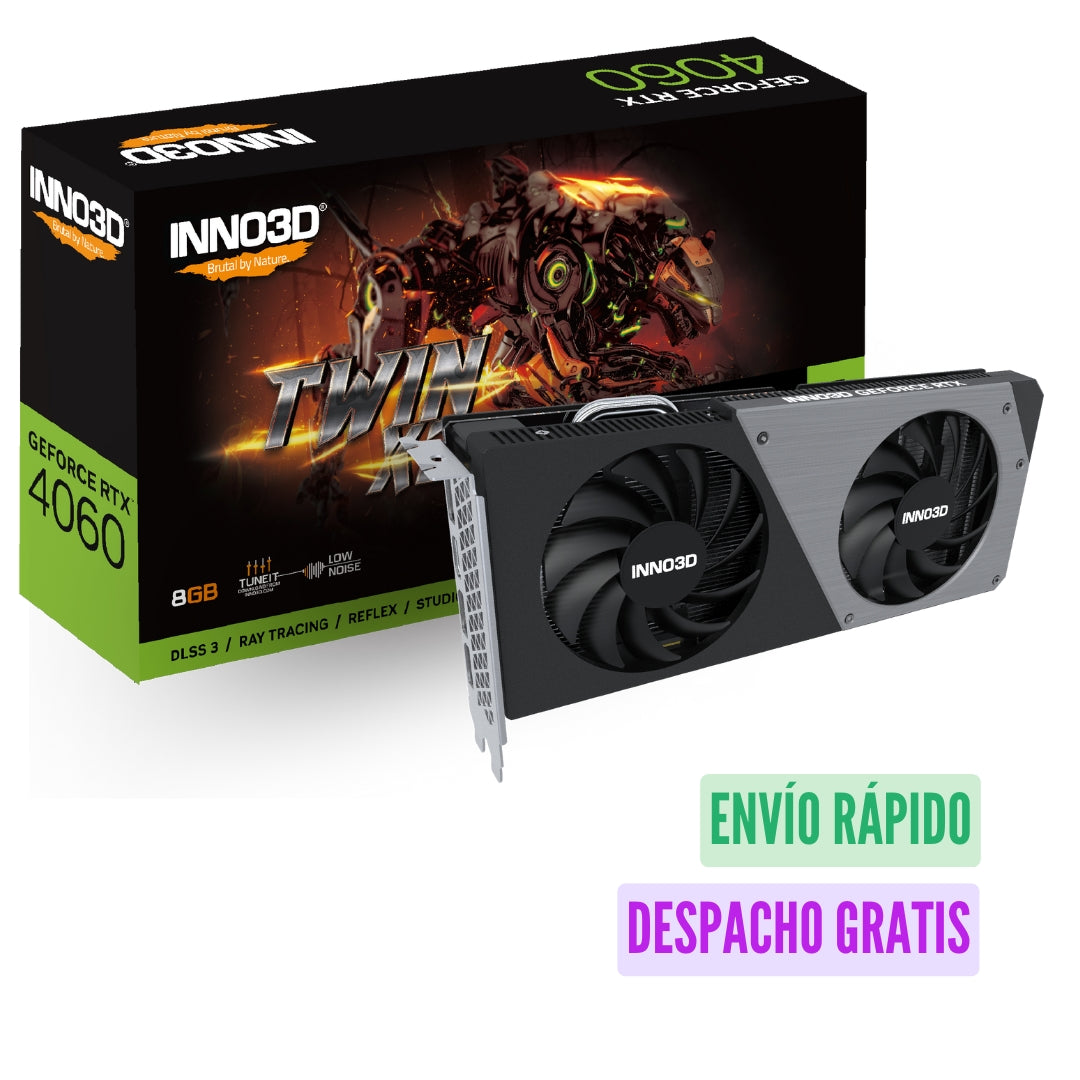 Tarjeta de Video RTX 4060 Nvidia GeForce Twin 2X 8GB GDDR6, 128-bit INNO3D